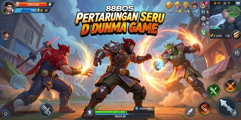 Screenshot gameplay 88BOS menampilkan pertarungan yang intens dan grafis mengesankan.