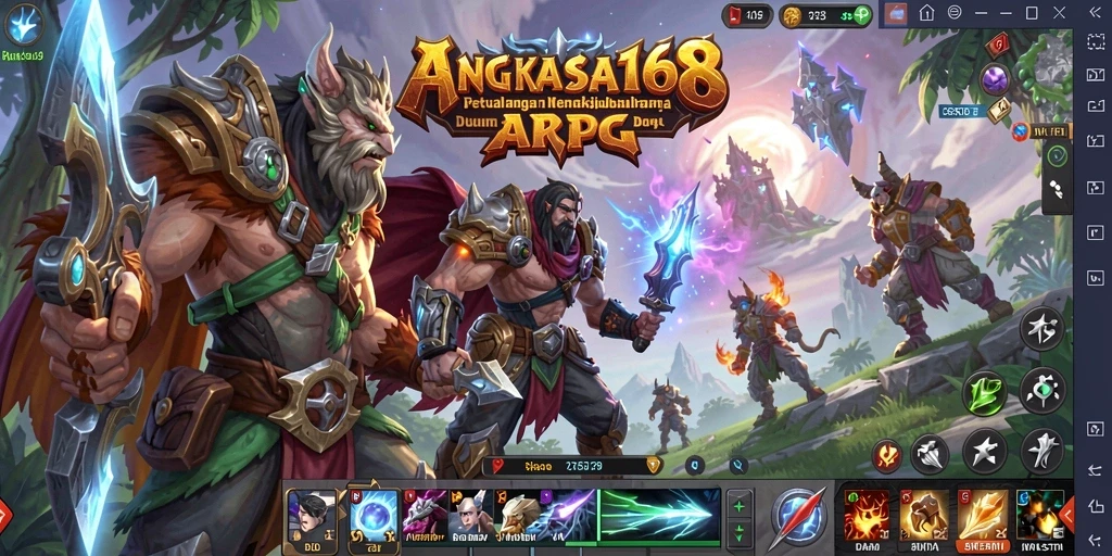 Tampilan menarik dari gameplay ARPG ANGKASA168.