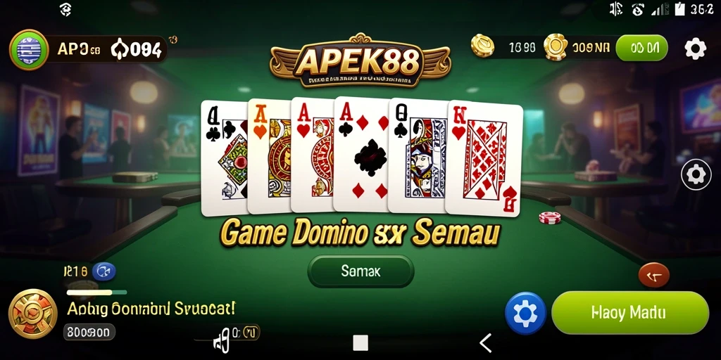 Tampilan gameplay seru APEK88 dengan domino.