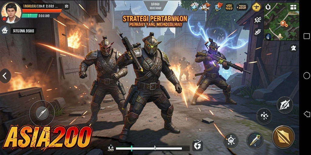 Tampilan permainan ASIA200 dengan pertempuran strategis yang mendebarkan.