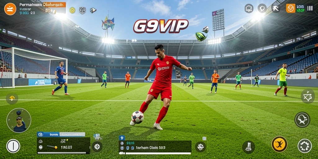 Tampilan gameplay nyata G9VIP dalam aksi olahraga.