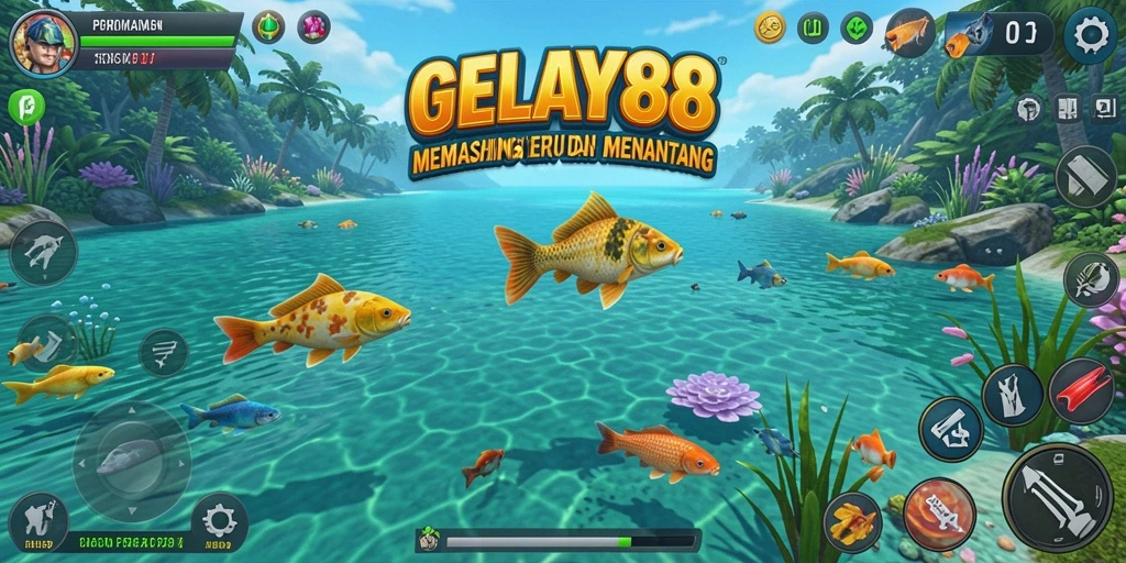 Tampilan gameplay memancing di GELAY88 yang menawan dan menarik.