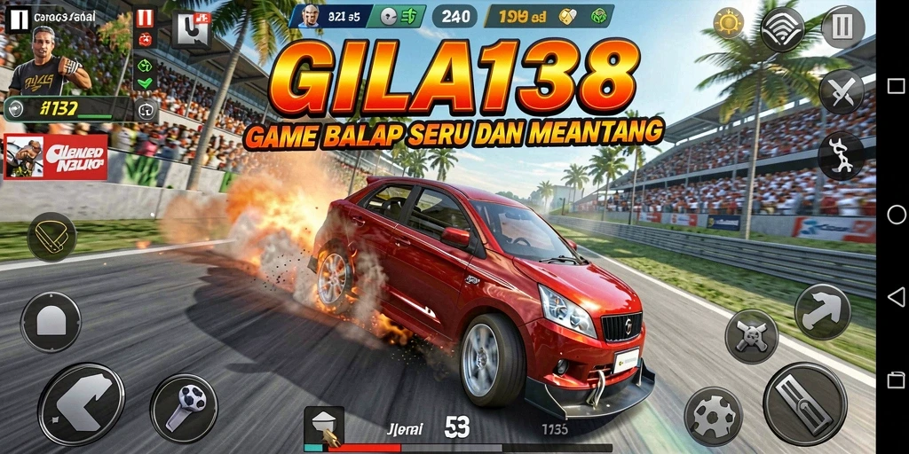 Tampilan gameplay balap seru GILA138 dengan grafis memukau.