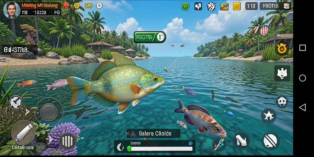 Tampilan gameplay HAO788 yang menarik saat memancing.