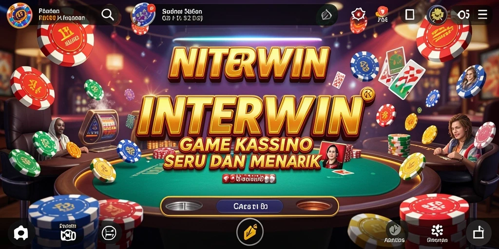 Tampilan gameplay menarik dalam INTERWIN dengan banyak pilihan permainan Kasino.