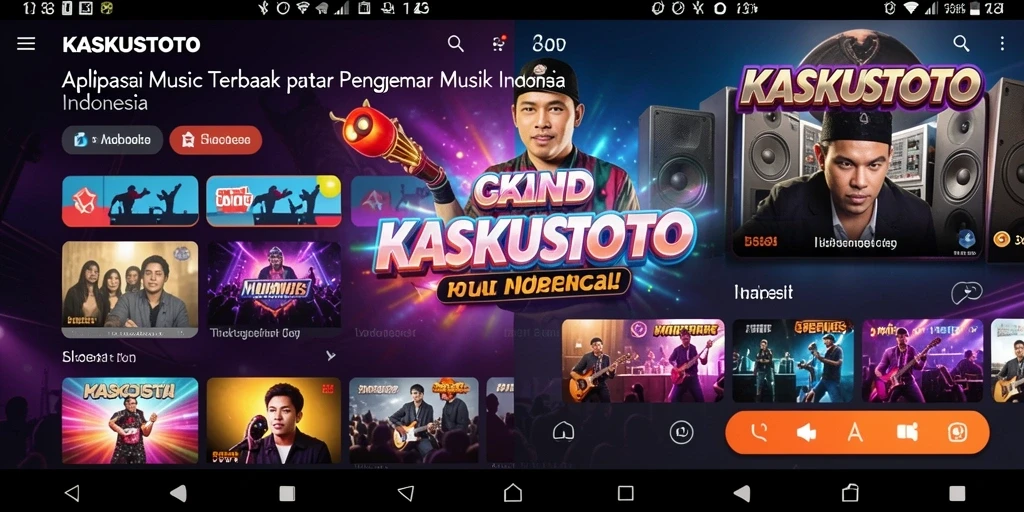 Tampilan gameplay KASKUSTOTO yang menampilkan pengalaman mendengarkan musik yang menyenangkan.
