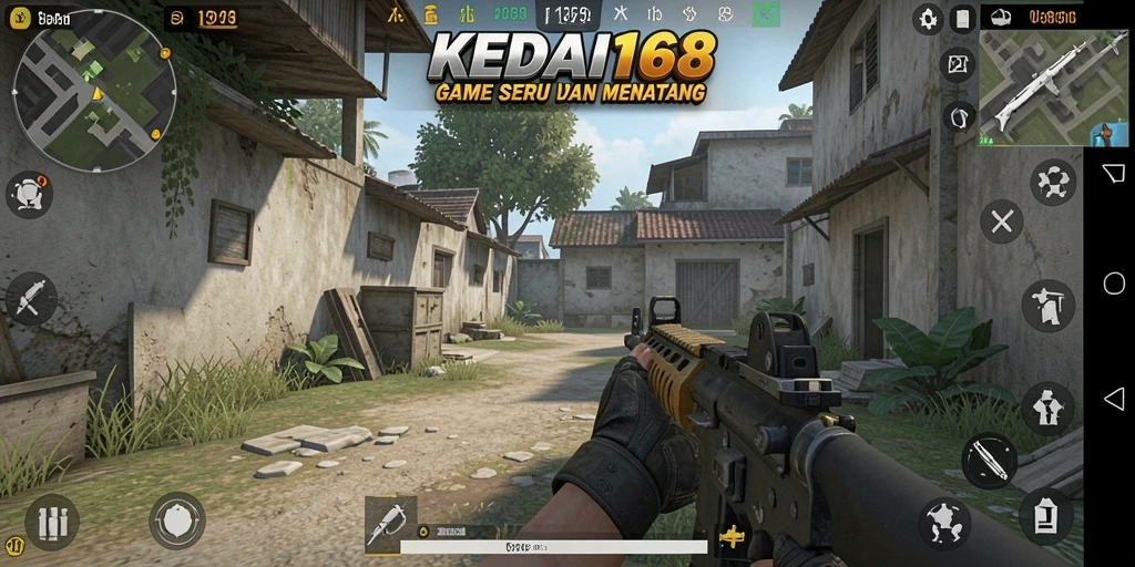 Tampilan gameplay seru dengan aksi menembak yang mendebarkan.