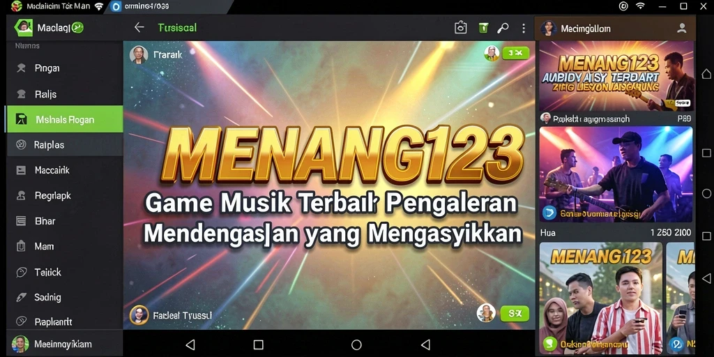 Tampilan gameplay MENANG123 dengan iringan musik yang seru.