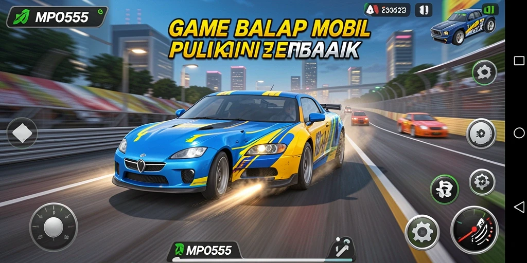 Gameplay seru balap mobil di MPO555 dengan berbagai lintasan.