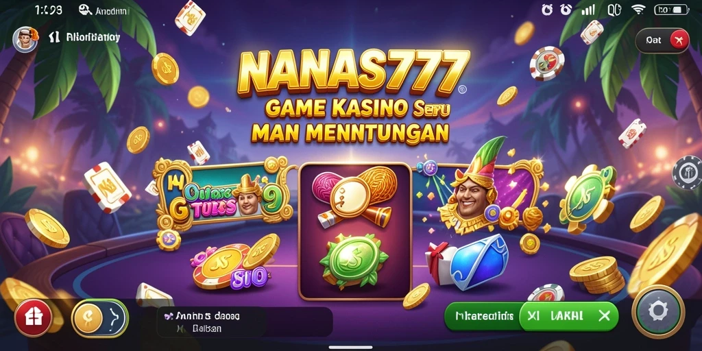 Tampilan permainan Kasino yang mengesankan dan realistis di NANAS777.