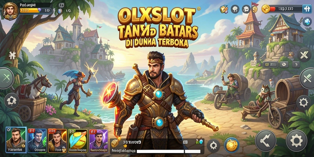 Tampilan permainan OLXSLOT yang menakjubkan dengan petualangan seru di dunia terbuka.