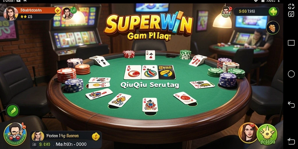 Screenshot gameplay QiuQiu SUPERWIN yang menegangkan dan seru.