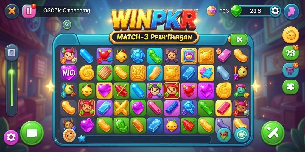 Tangkapan layar dari gameplay seru WINPKR yang penuh warna.