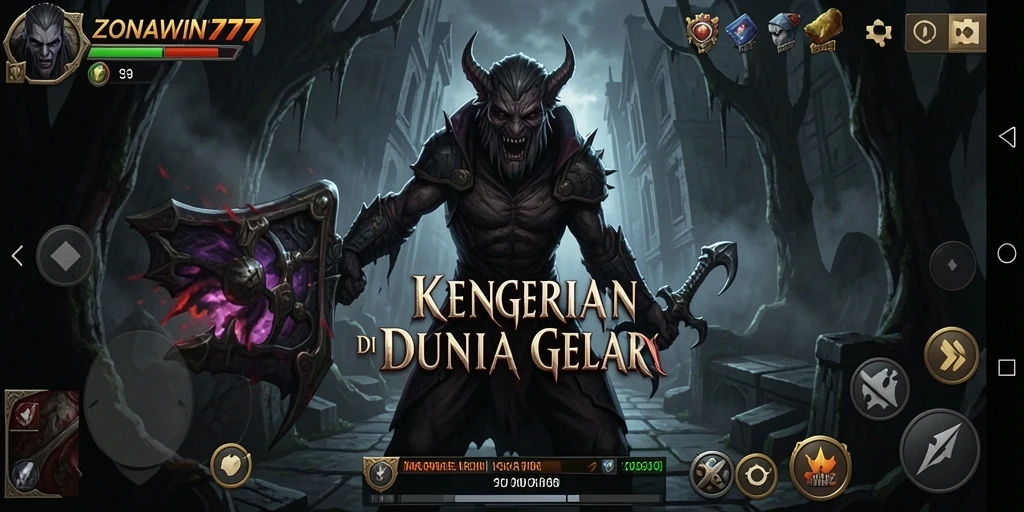 Screenshot gameplay ZONAWIN777 yang menegangkan dan penuh kengerian.