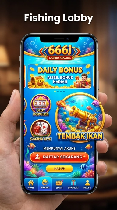 Tampilan utama aplikasi 666j dengan berbagai pilihan aplikasi.